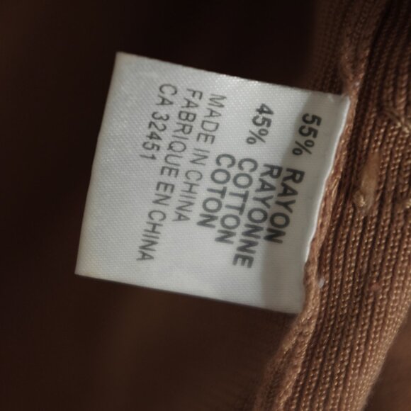 City Trend camel three quarter sleeves embroidered cotton blend cardigan 1x - Picture 8 of 8